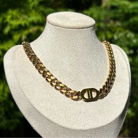 18K Gold Plated Stainless Steel Choker Chain Necklace - Picture 3 of 6